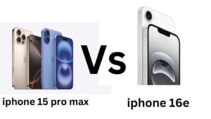 Difference between iphone 15 pro max and iphone 16e