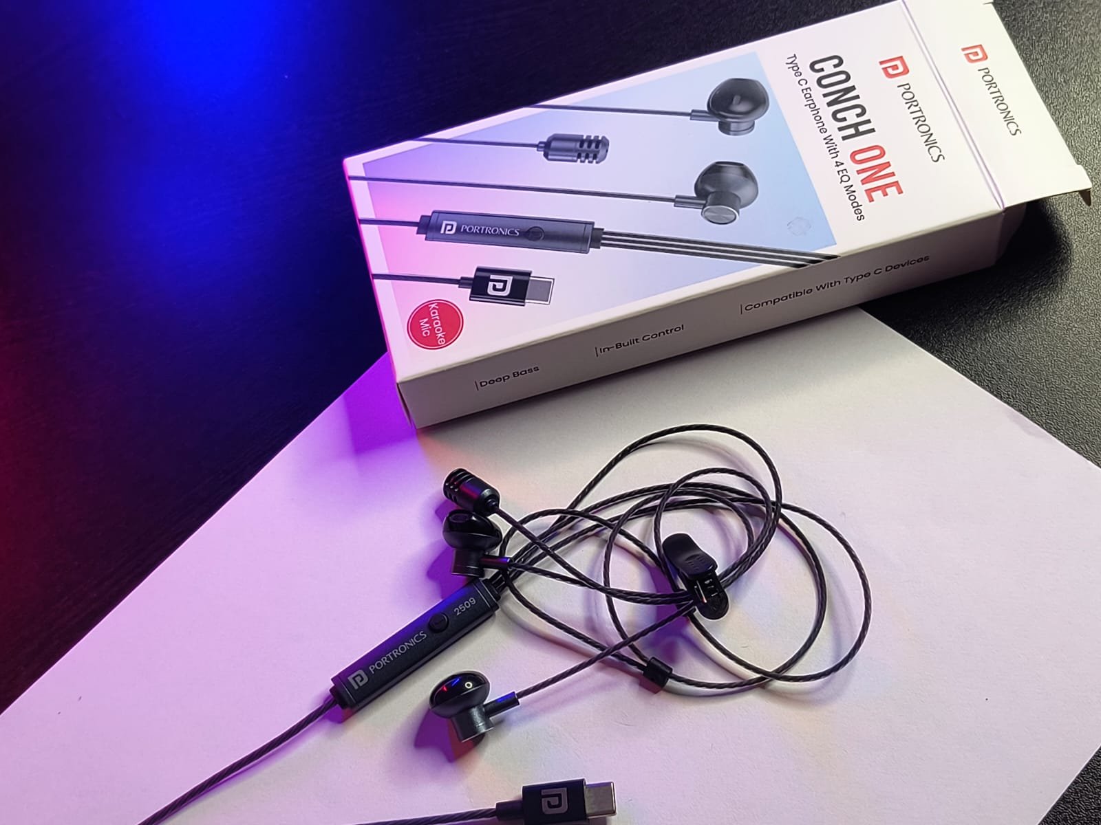 Portronics Conch One – India’s First Type-C Karaoke Earphone